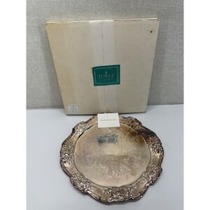 Towle Silverplate 13" Round Serving Tray Old Master w/ Box USA